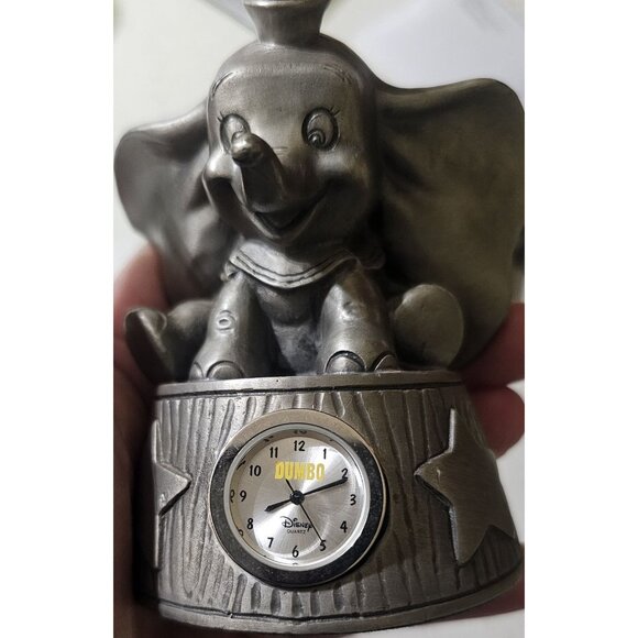 Disney Dumbo Limited Edition Pewter Clock Figure Quartz #412/5000 Malaysia WORKS - Picture 15 of 16